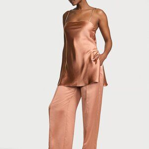 Victoria's Secret Luxe Satin Tunic Cami & Pant Set NWT, S